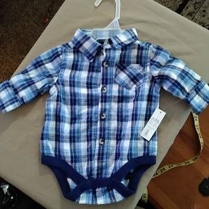 Newborn Faded Glory flannel bodysuit